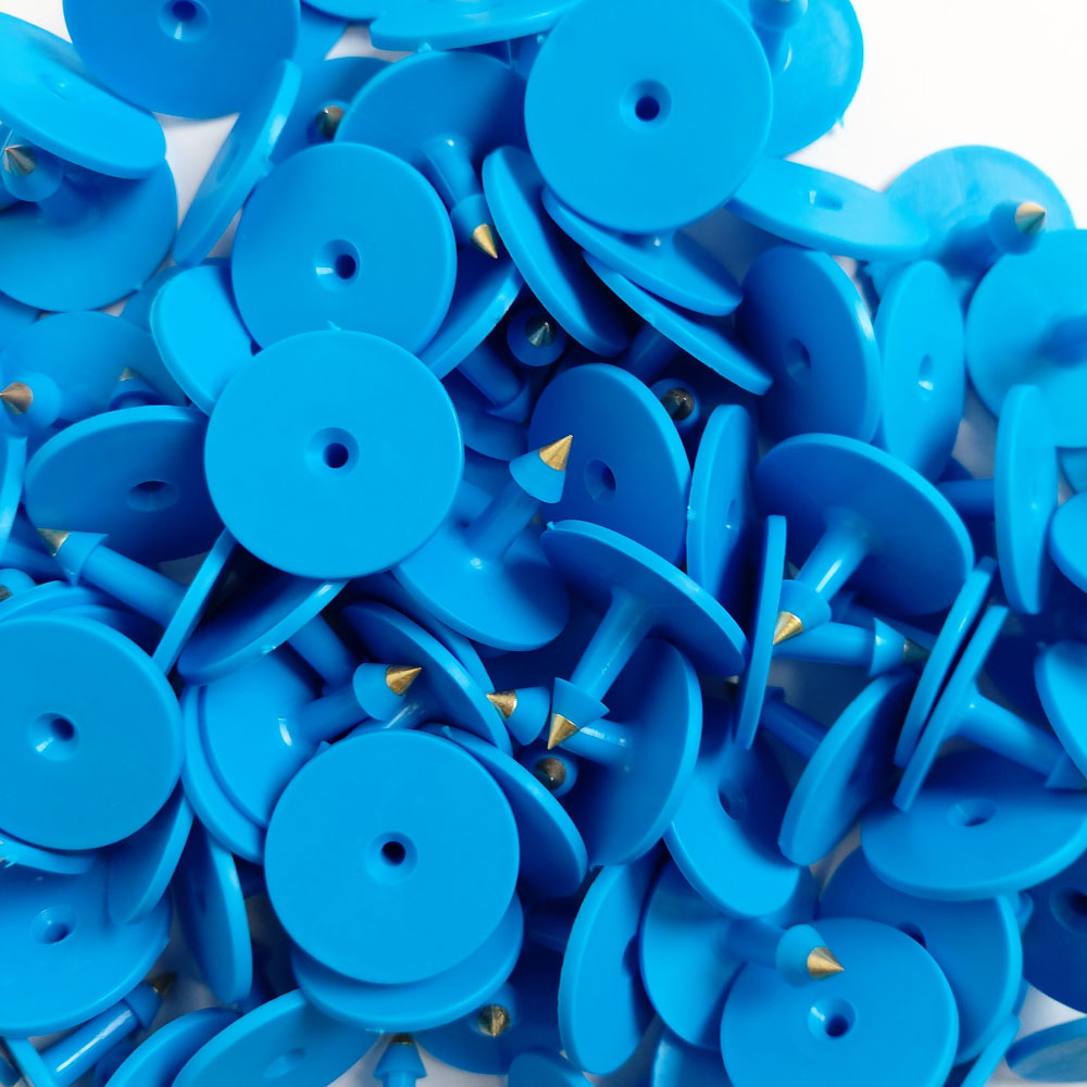 1-100 Cattle Number Ear Tags 6x7.5cm Set - Medium Blue Cow Sheep Livestock Label-1