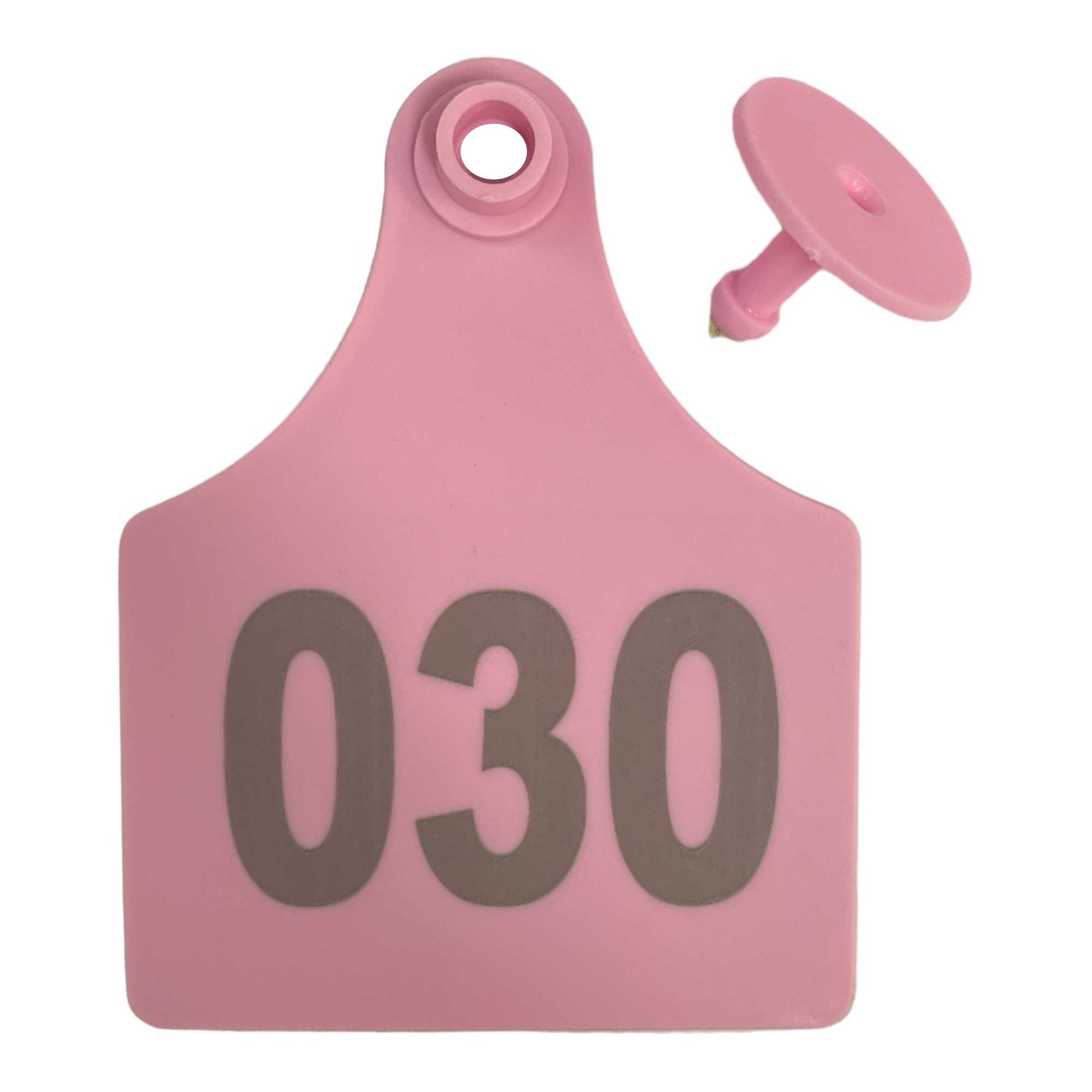 1-100 Cattle Number Ear Tags 7x10cm Set - XL Pink Cow Sheep Livestock Labels-1