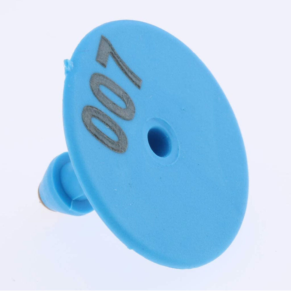 1-100 Cattle Number Ear Tags Set - Round Blue Pig Sheep Goat Livestock Labels-3