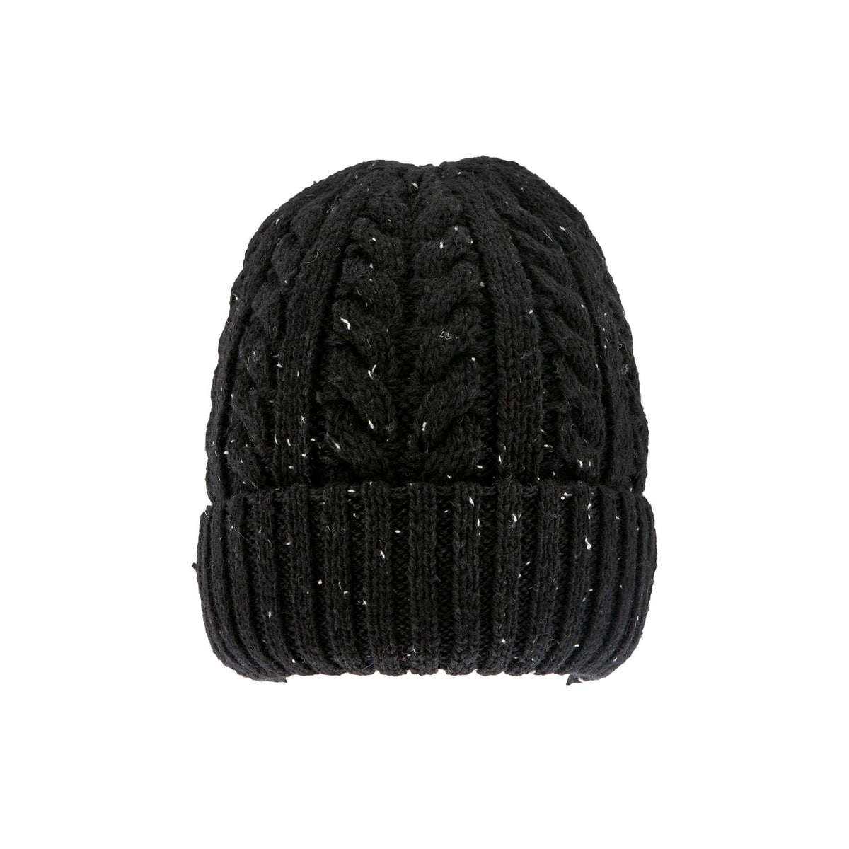 Dents Men’s Cable Knit Beanie Hat with Marl Yarn