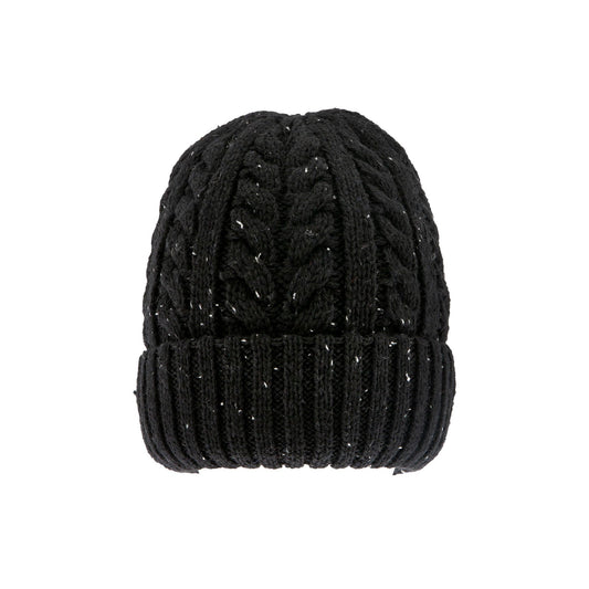 Dents Men’s Cable Knit Beanie Hat with Marl Yarn