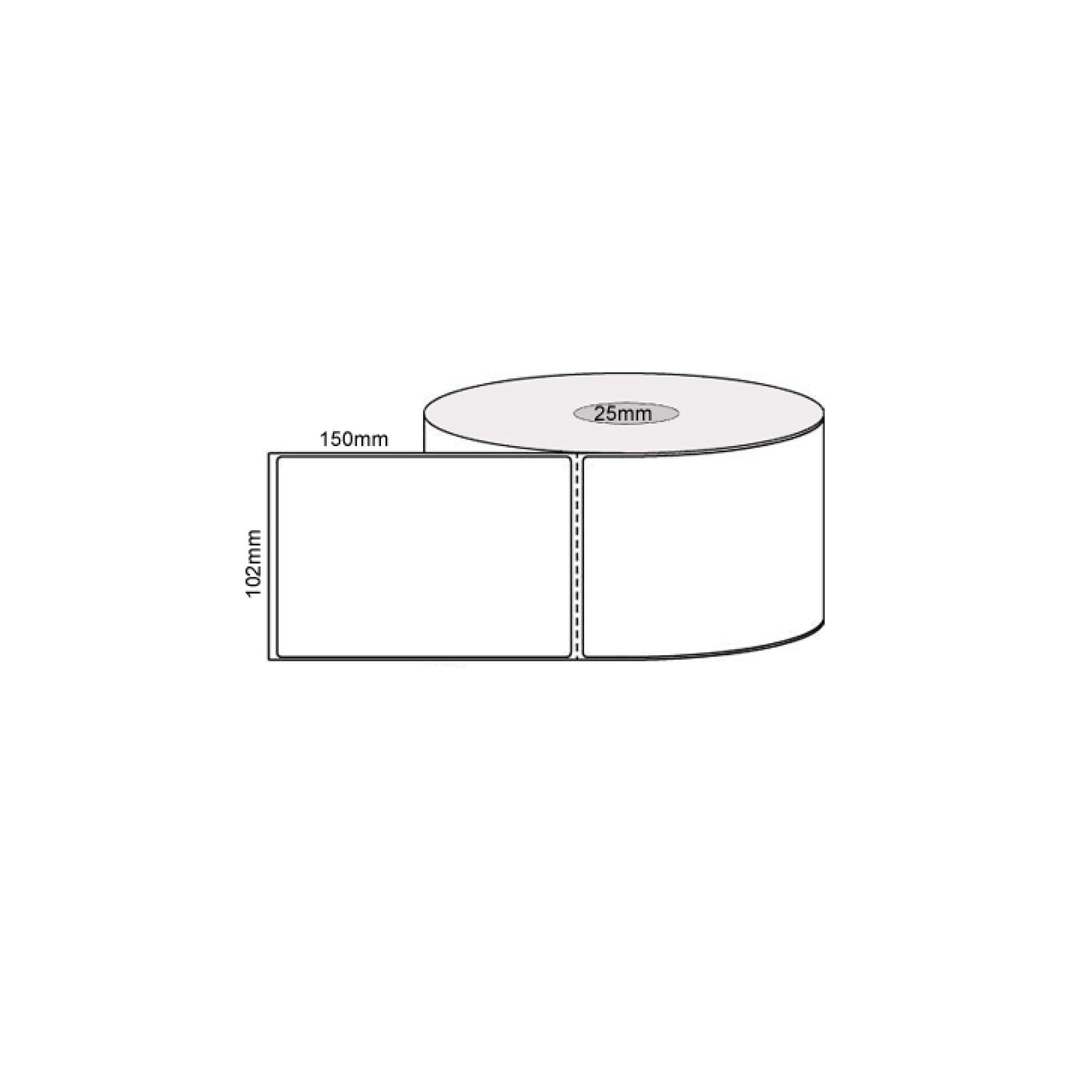 1 Roll x 400 Label Stickers 102x150mm - Direct Thermal White Shipping Labels-3