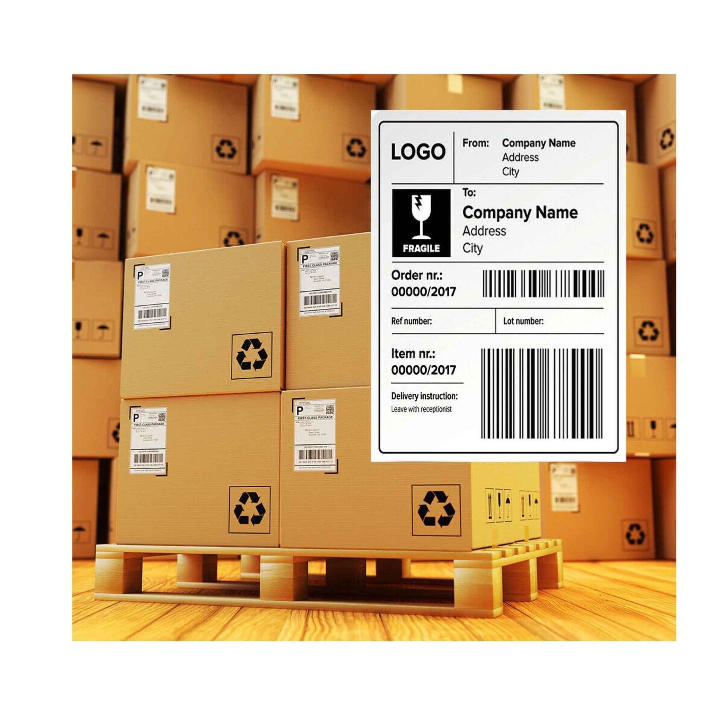 1 Roll x 400 Label Stickers 102x150mm - Direct Thermal White Shipping Labels-4