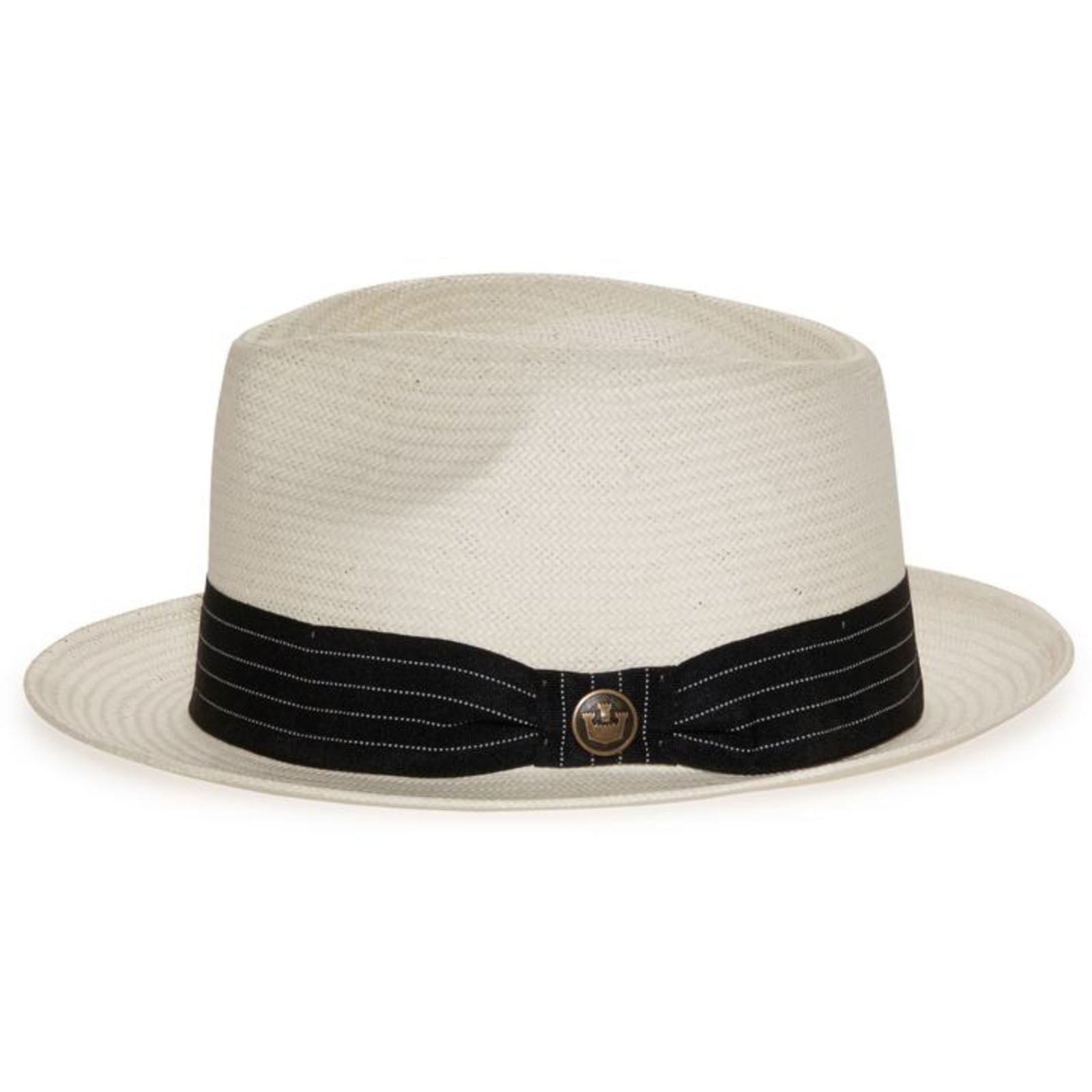 Goorin Brothers Mens Straw Hat Fedora Trilby Panama Summer Beach - Stone-3