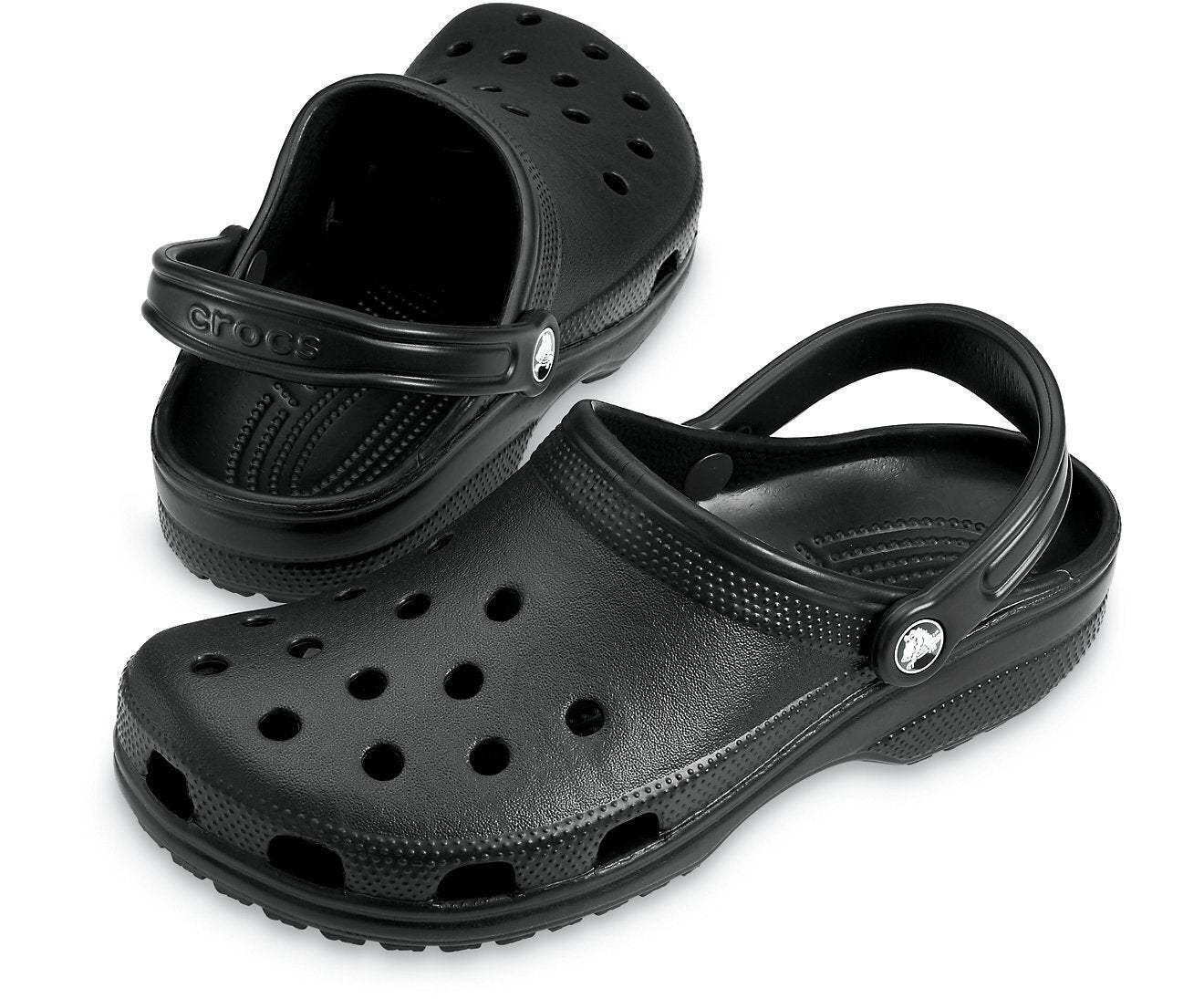 Crocs Classic Clogs Roomy Fit Sandal Clog Sandals Slides Waterproof - Black-0
