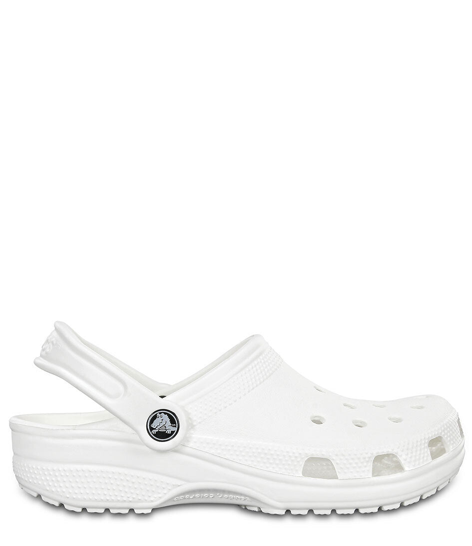 Crocs Classic Clogs Roomy Fit Sandal Clog Sandals Slides Waterproof - White-3