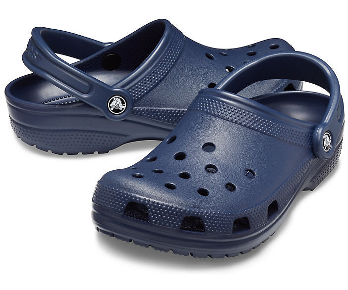 Crocs Classic Clogs Roomy Fit Sandal Clog Sandals Slides Waterproof - Navy-0