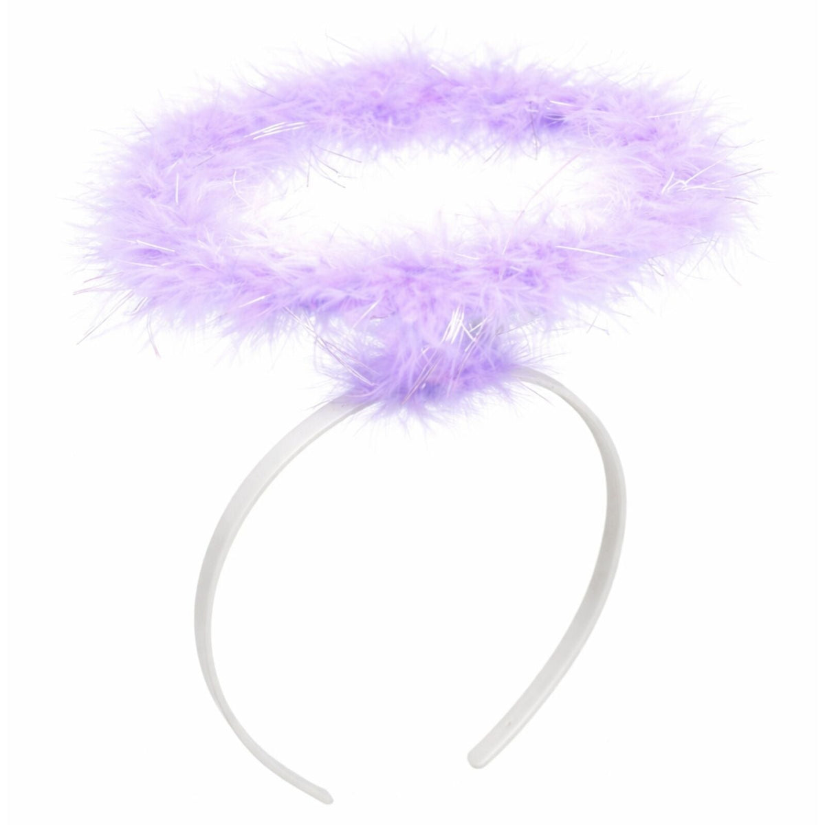 ANGEL HEADBAND Fairy Halo Hair Hoop Costume Dress Up Party - Violet Purple