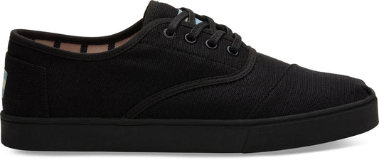 TOMS Heritage Canvas Mens Carlo Sneaker Shoes Casual - Black/Black-0