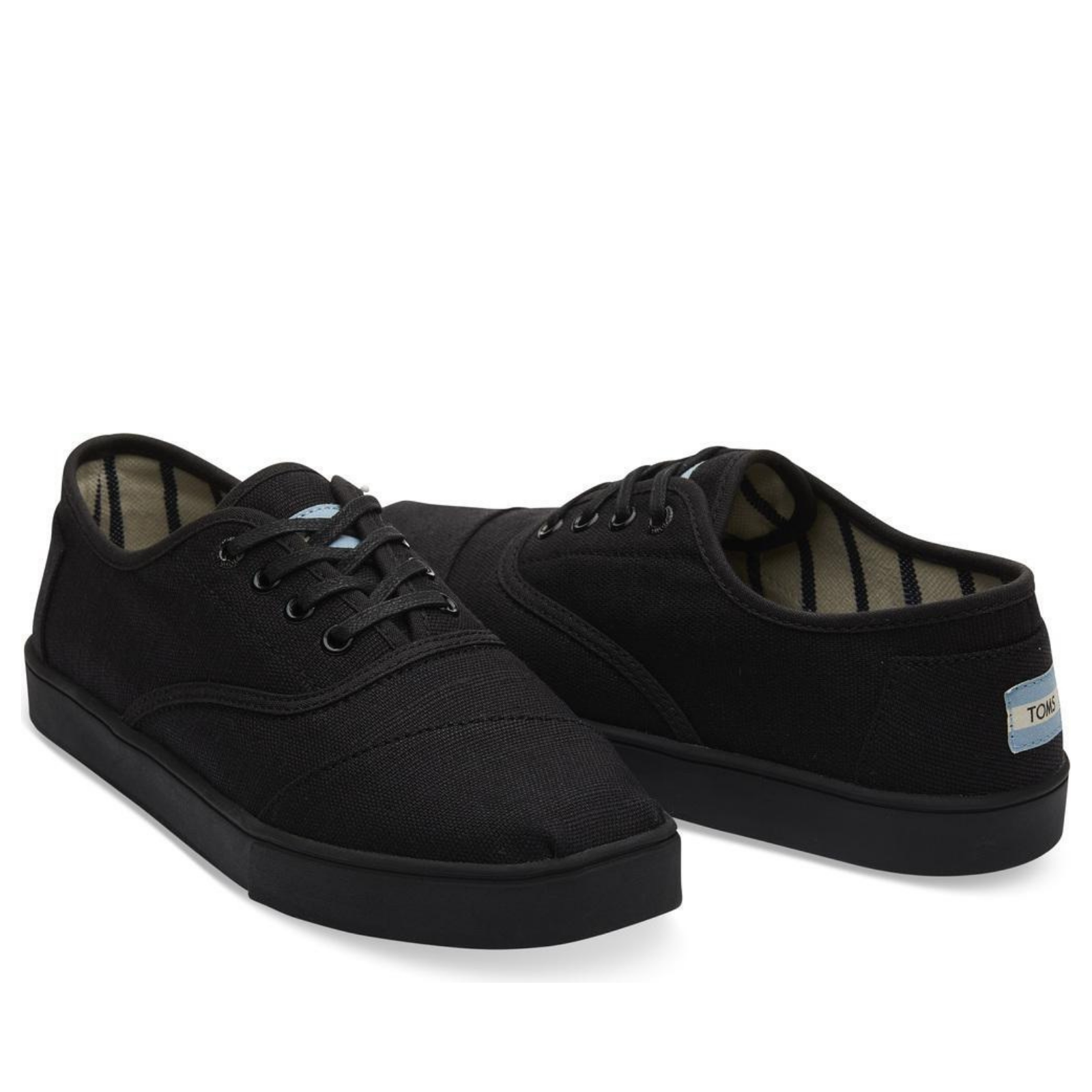 TOMS Heritage Canvas Mens Carlo Sneaker Shoes Casual - Black/Black-3