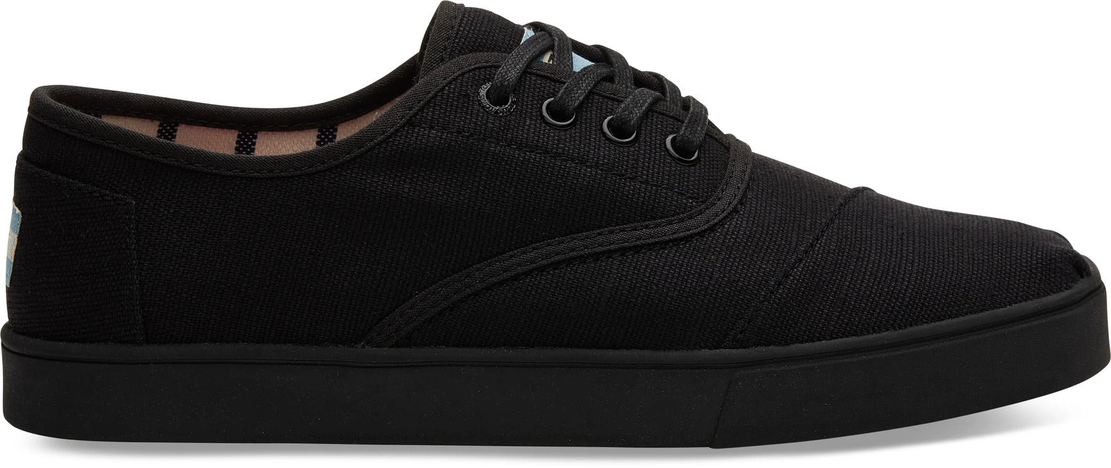 TOMS Heritage Canvas Mens Carlo Sneaker Shoes Casual - Black/Black-1