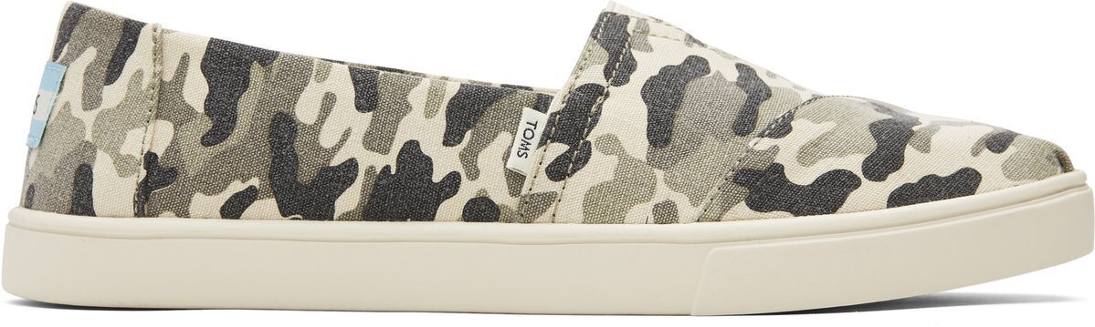 TOMS Womens Casual Canvas Slip On Sneakers Shoes Espadrilles - Army Camo Camouflage-4
