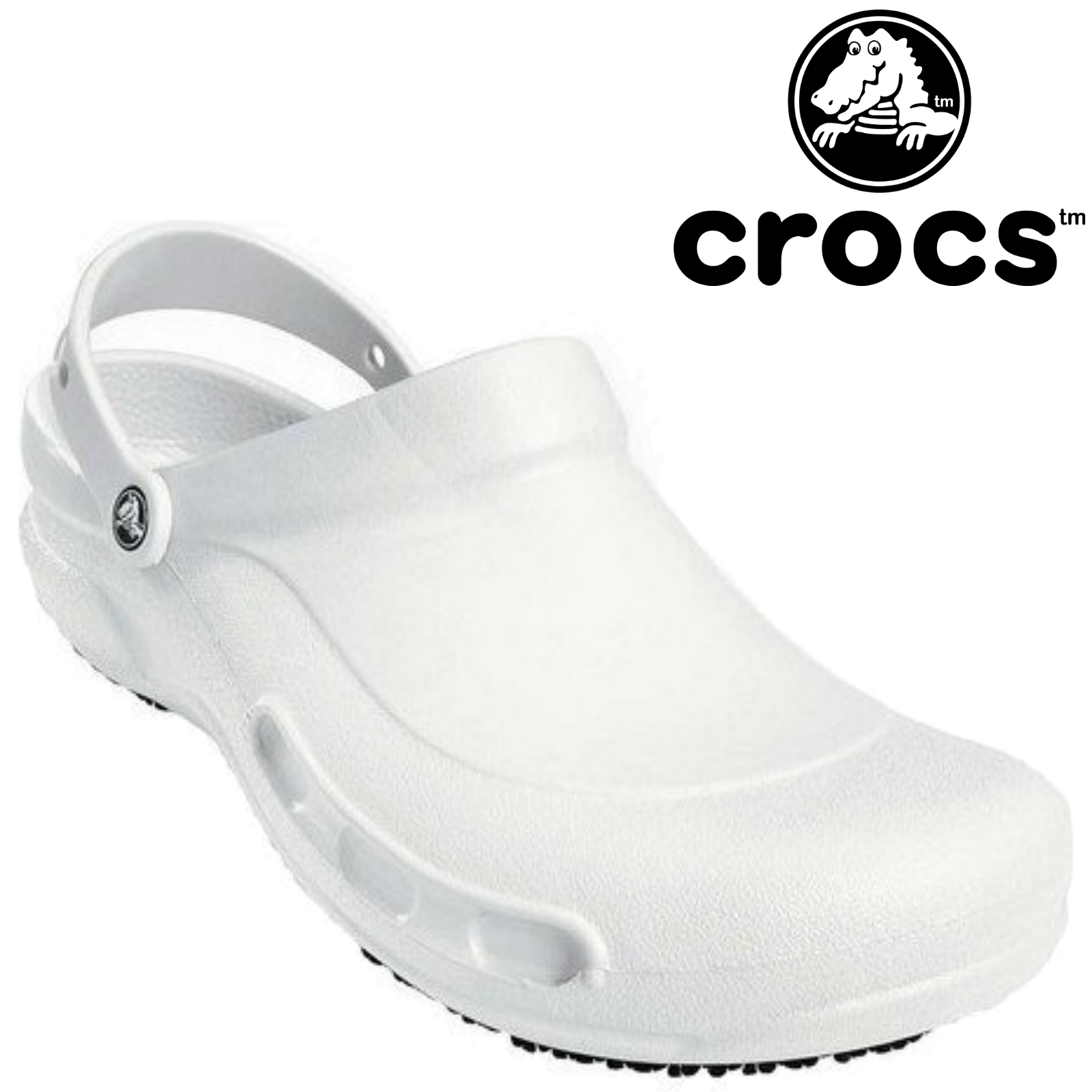 Crocs Bistro Clogs Mens Womens Slip-on Shoes Slippers Sandals (Unisex) - White-1