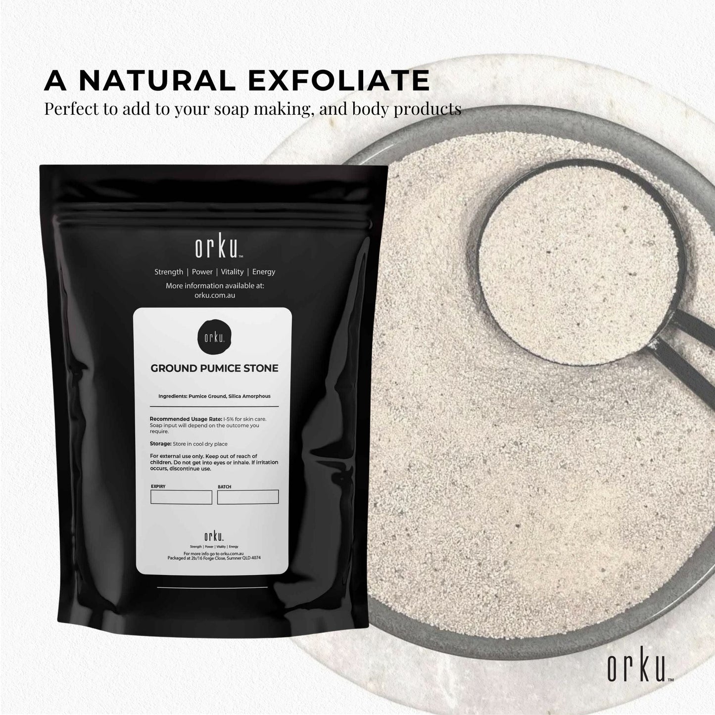 100g Ground Pumice Stone Granular Powder Eco Exfoliant Body Scrub Soap Additive-3