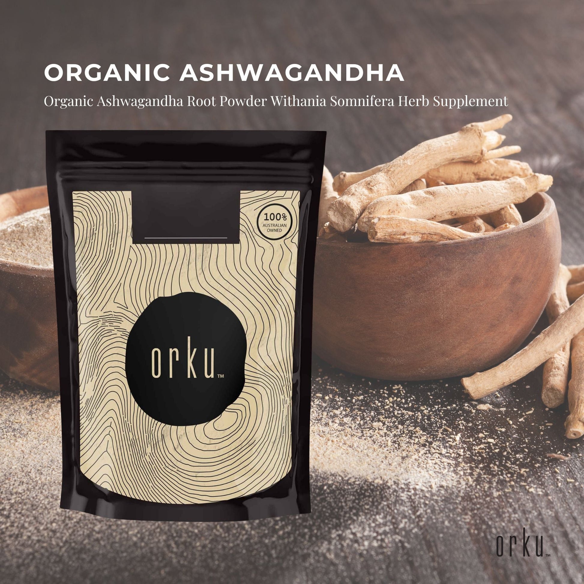 100g Organic Ashwagandha Root Powder Withania Somnifera Herb Supplement-2