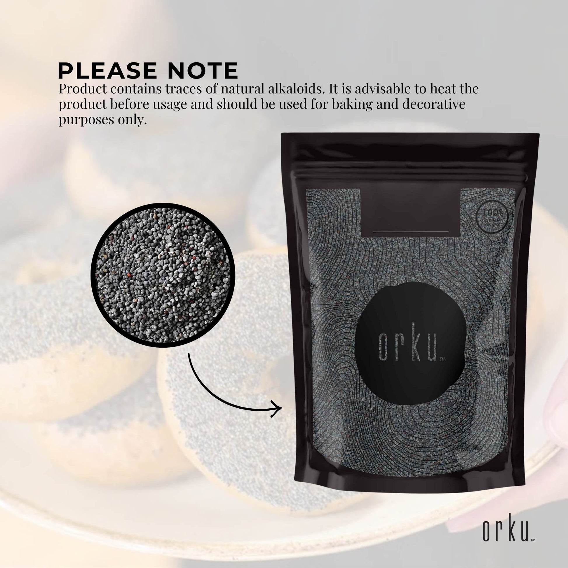 100g Poppy Seeds Unwashed Papaver Somniferum For Baking and Decorating-3