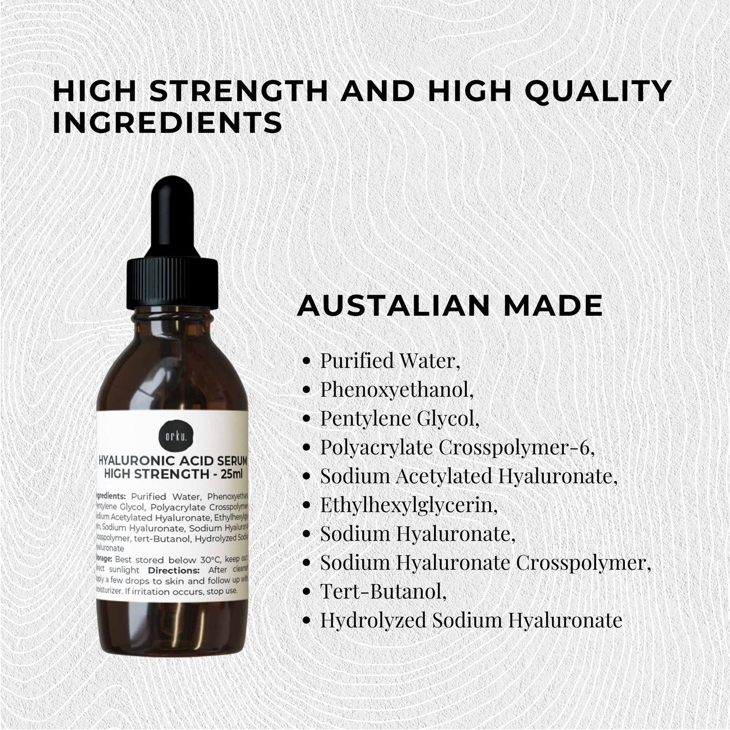 100ml Hyaluronic Acid Serum - High Strength Cosmetic Face Skin Care-3