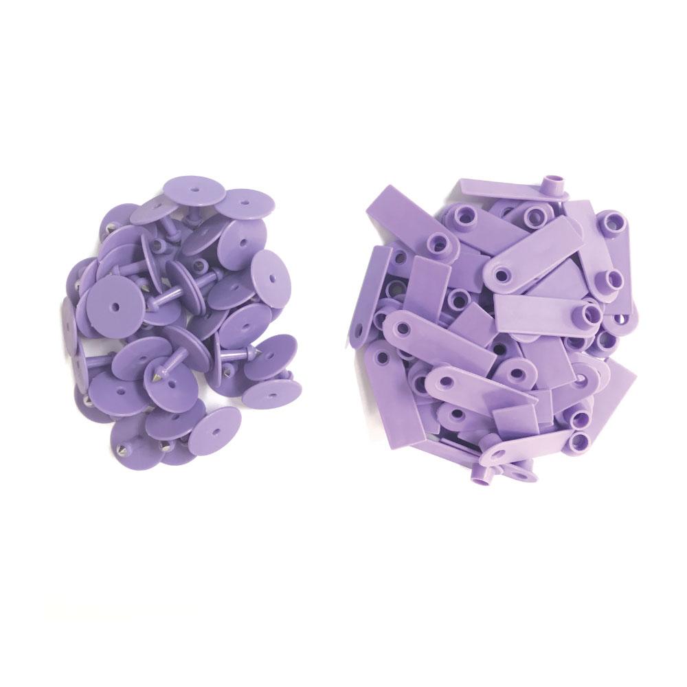 100x Cattle Ear Tags 5x2cm Purple Cow Sheep Pig Small Animal Livestock Label Tag-0