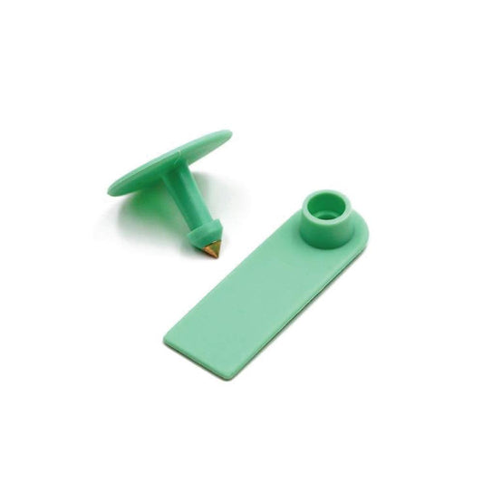 100x Cattle Ear Tags 5x2cm Set - Mini Green Blank Pig Goat Livestock Label-0