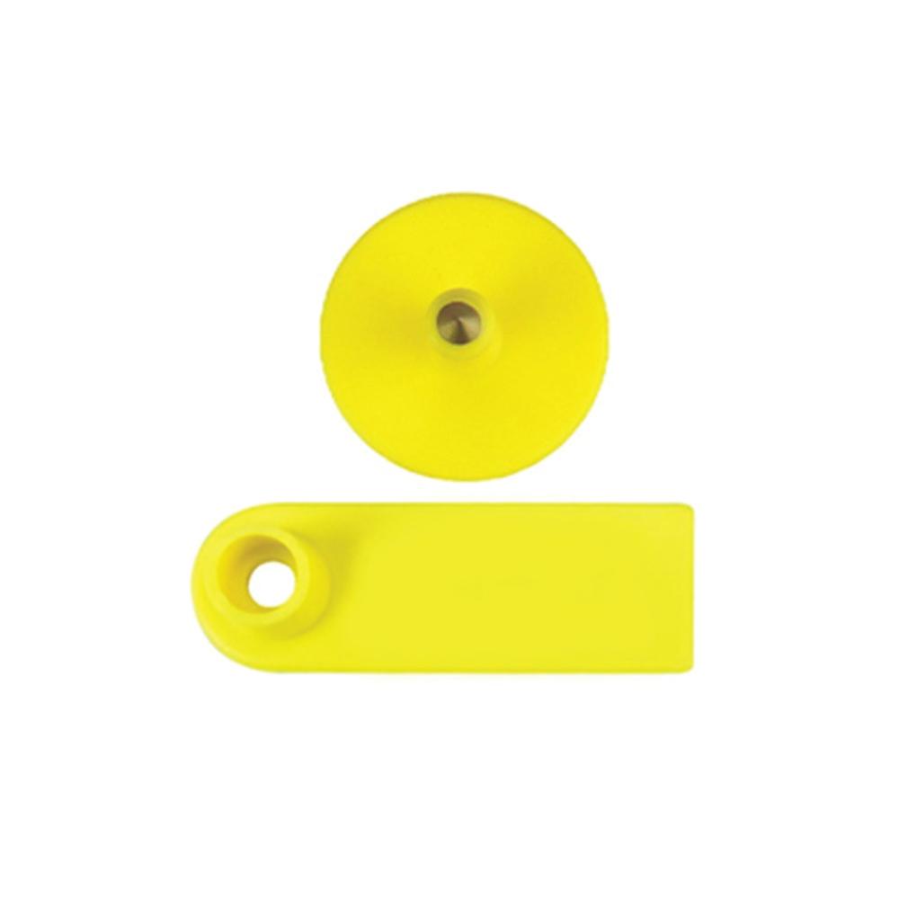 100x Cattle Ear Tags 5x2cm Set - Mini Yellow Blank Pig Goat Livestock Label-1