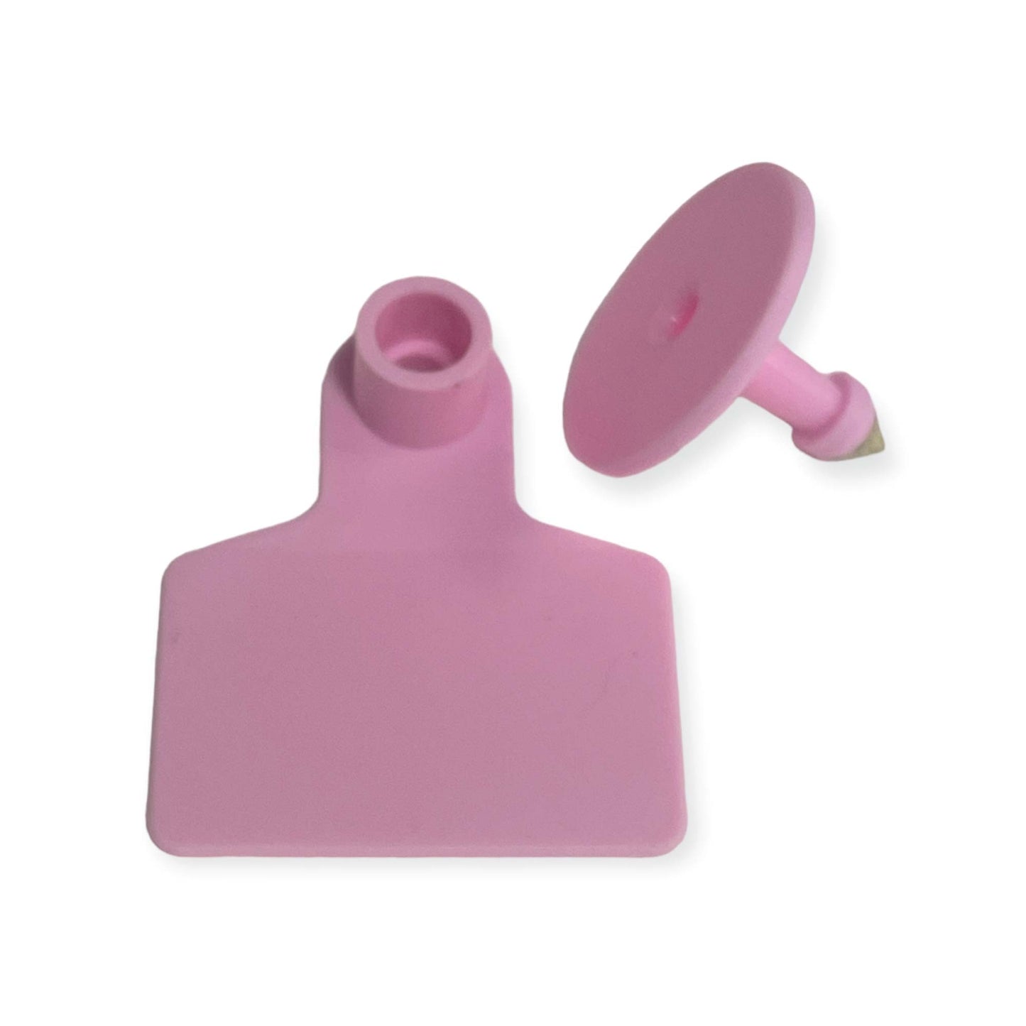 100x Cattle Ear Tags 5x4cm Set - Small Pink Blank Sheep Pig Livestock Label-1
