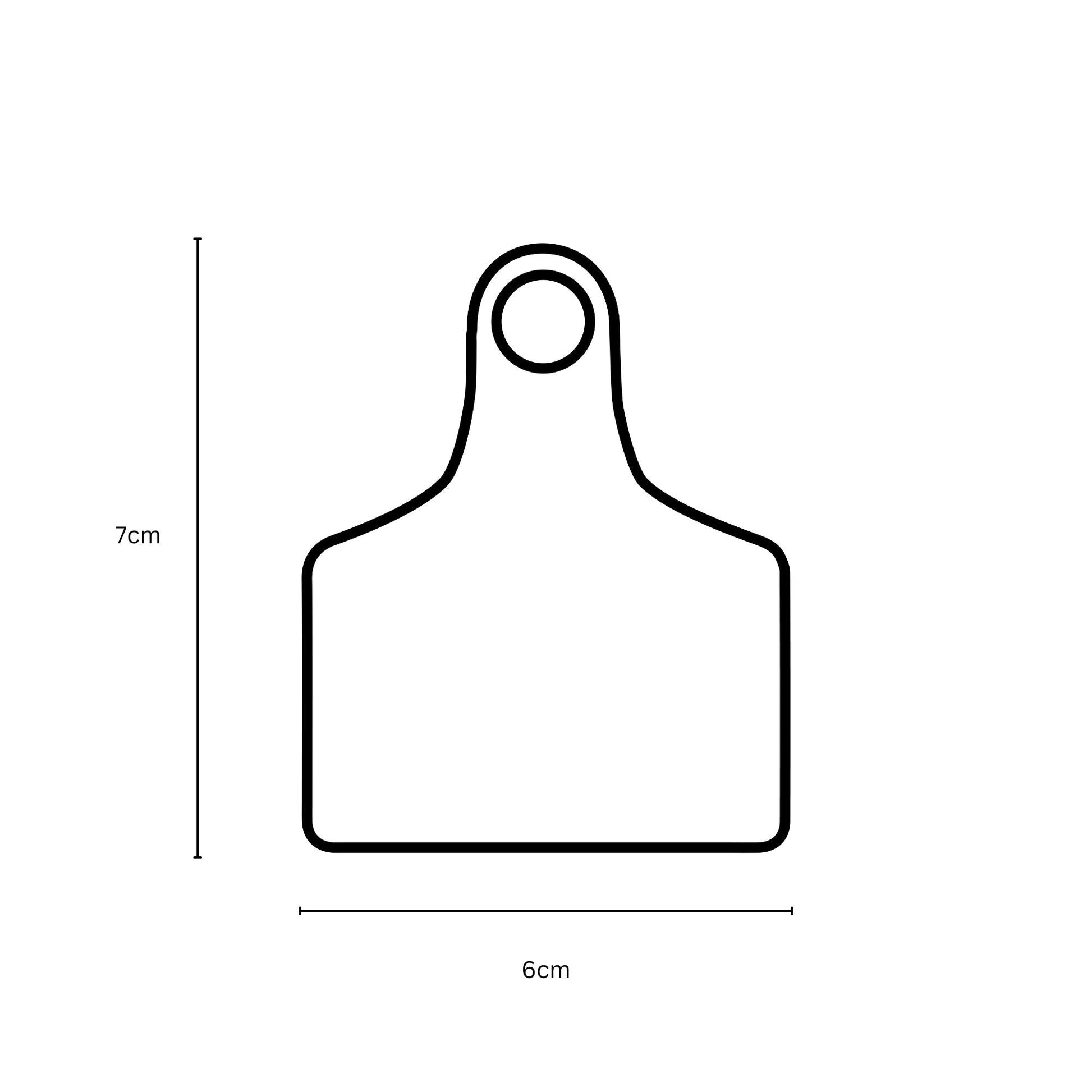 100x Cattle Ear Tags 6x7cm Set - Medium Pink Blank Cow Sheep Livestock Label-2