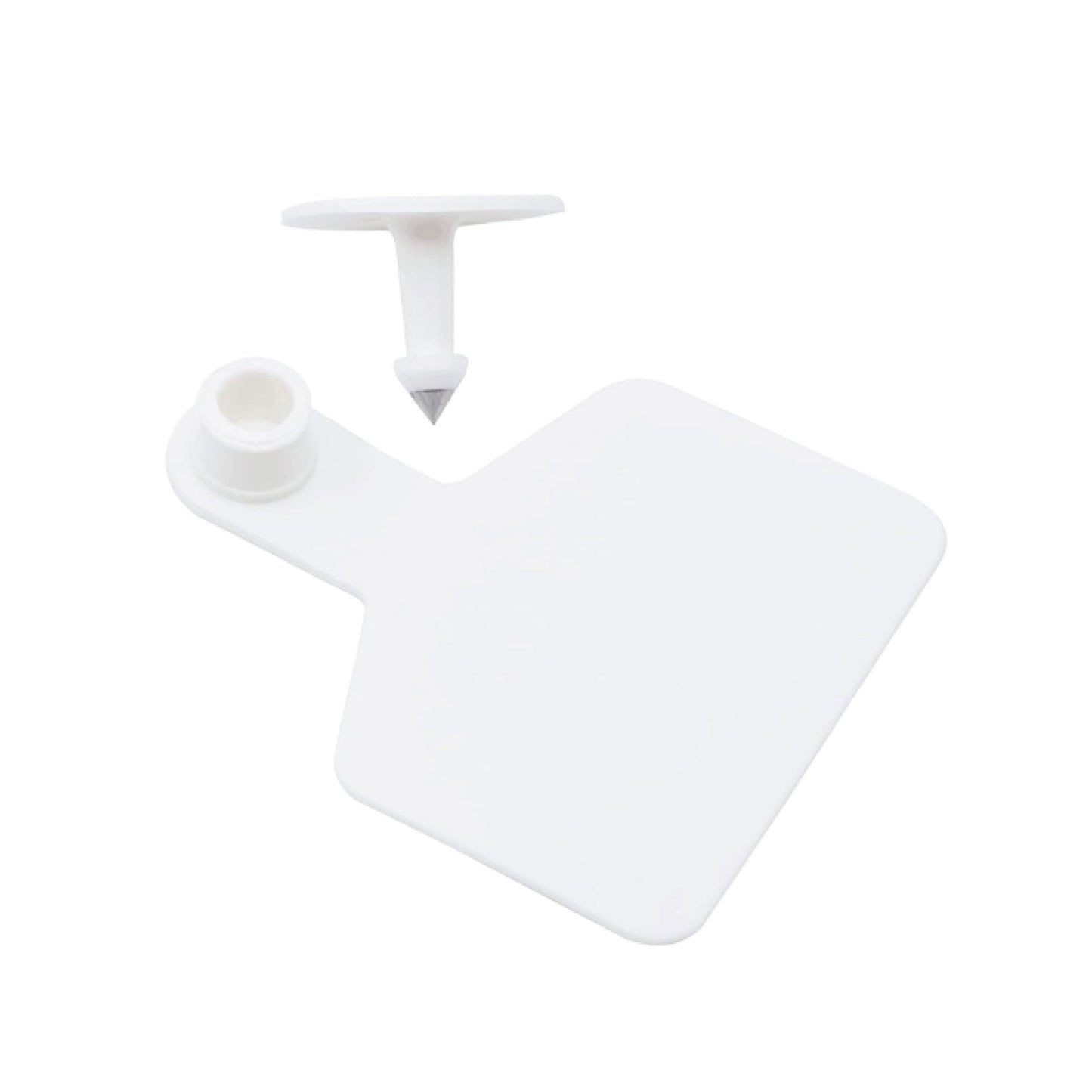 100x Cattle Ear Tags 6x7cm Set - Medium White Blank Cow Sheep Livestock Label-4