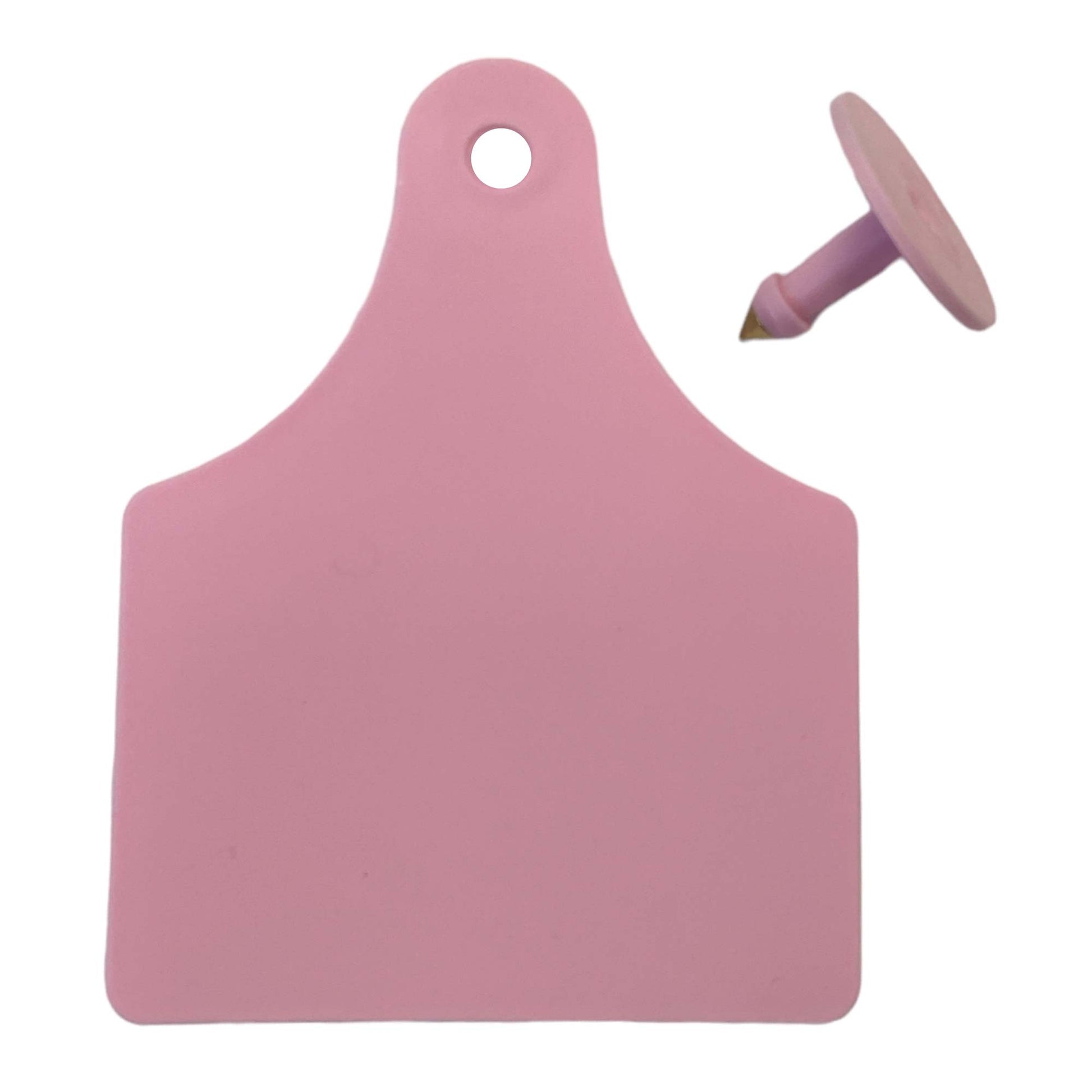 100x Cattle Ear Tags 7x10cm Set - Large Pink Blank Cow Sheep Livestock Label-3