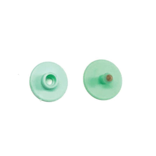 100x Cattle Ear Tags Set - Round Green Blank Pig Sheep Goat Cow Livestock Label-0