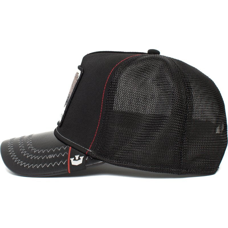 Goorin Brothers Baseball Trucker Cap Hat Snapback Adjustable Tyrant Monster - Black-4