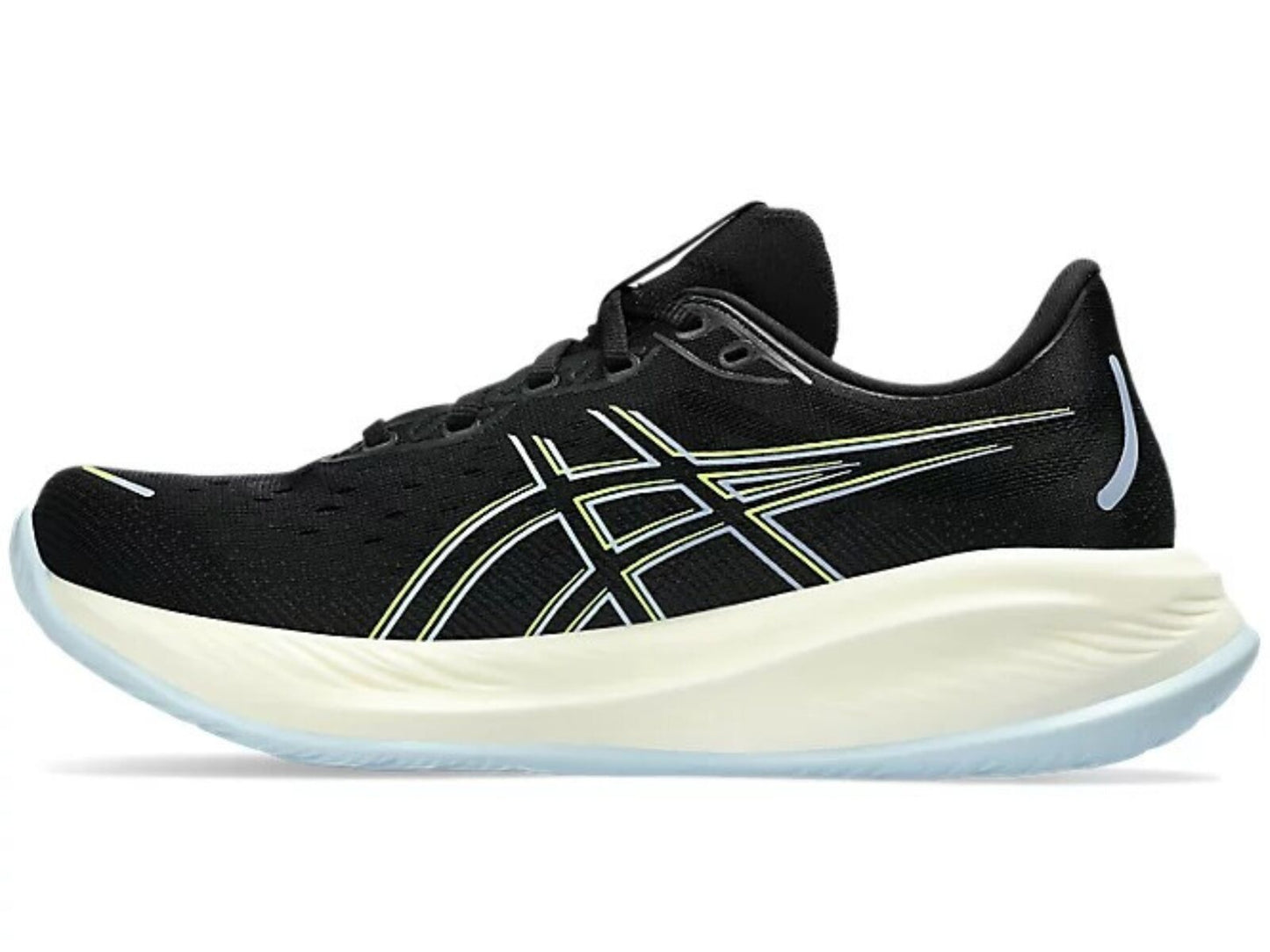 Mens ASICS GEL-Cumulus 26 Running Shoes (2E Wide) in Black/Safety Yellow – Size 8.5-2