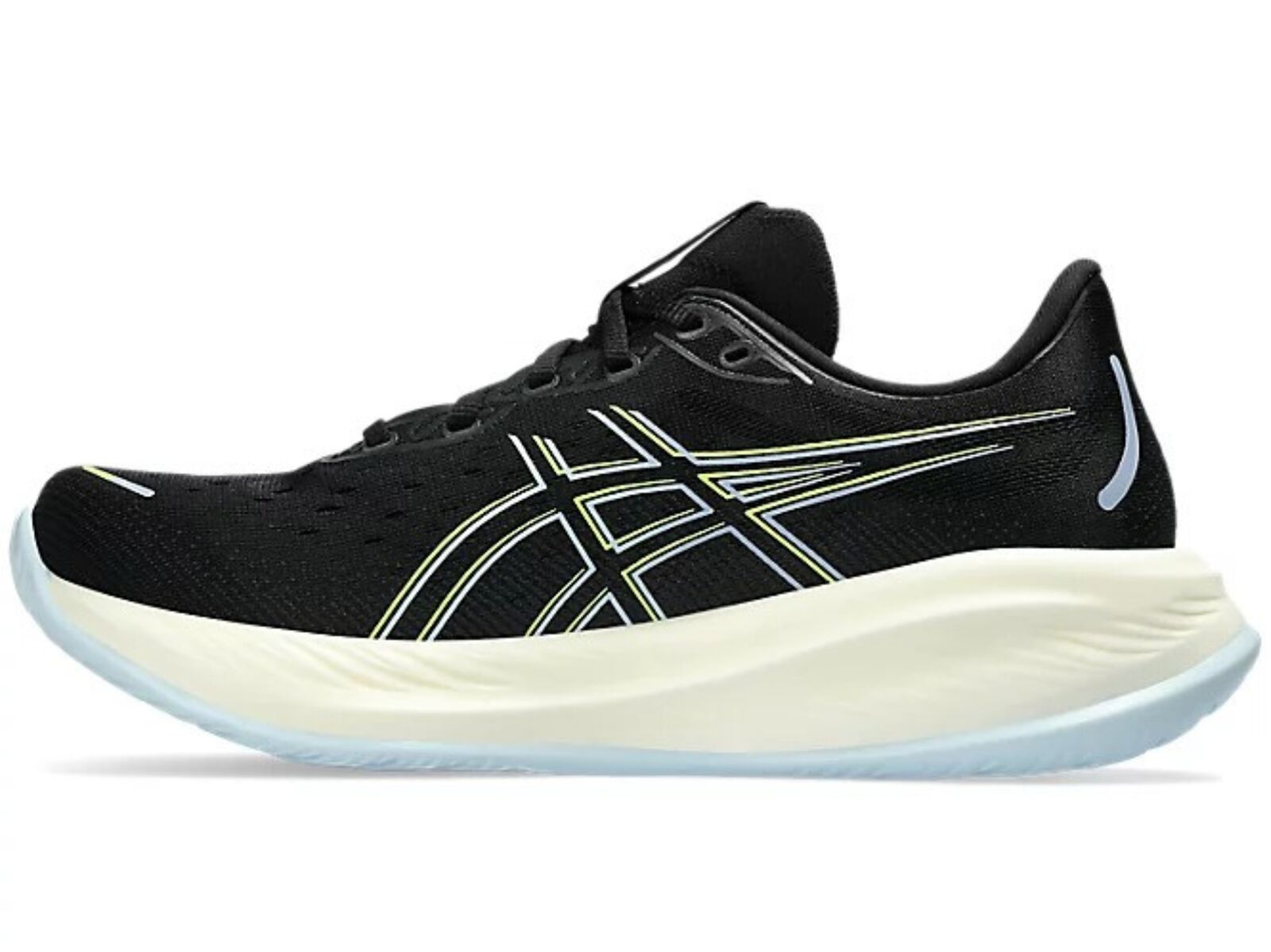 Mens ASICS GEL-Cumulus 26 Running Shoes (2E Wide) in Black/Safety Yellow – Size 8.5-2