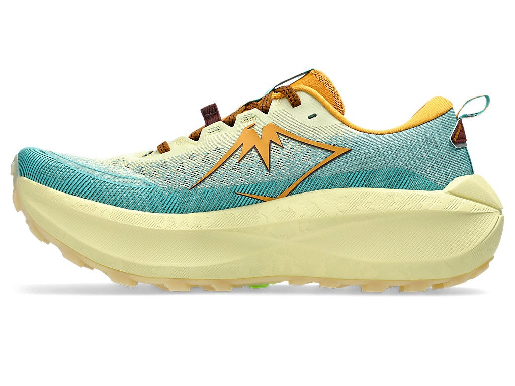Asics Mens Trabuco Max 4 Sneakers Runners Sneakers in Wheat Yellow/Dark Red Planet
