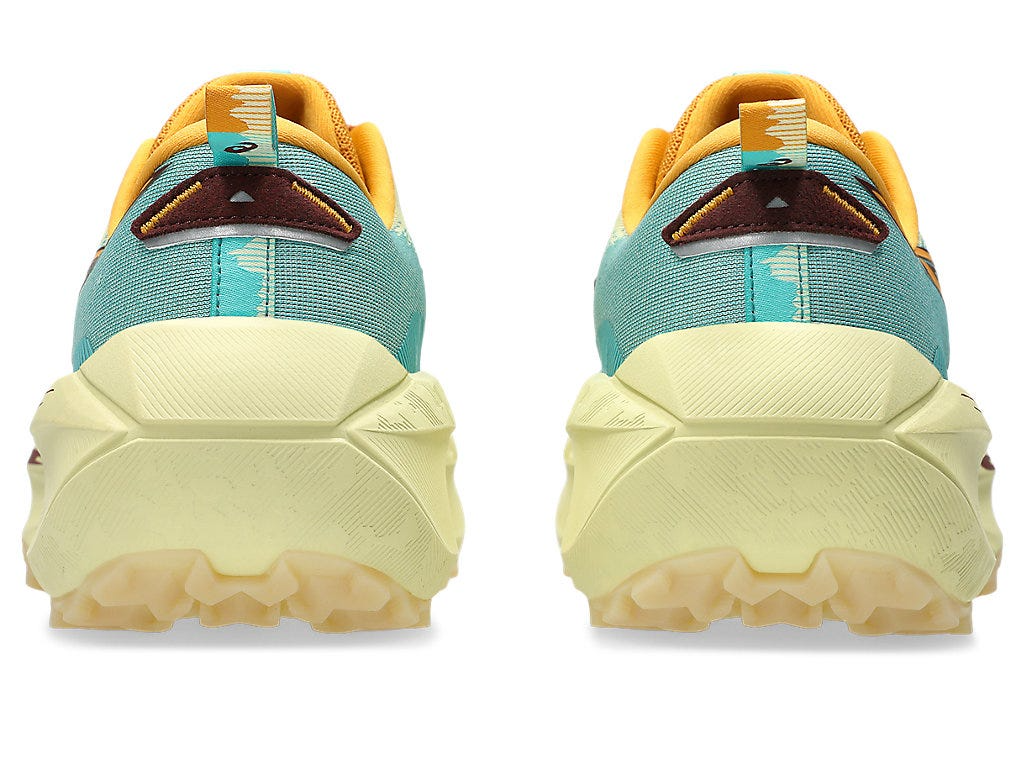 Asics Mens Trabuco Max 4 Sneakers Runners Sneakers in Wheat Yellow/Dark Red Planet