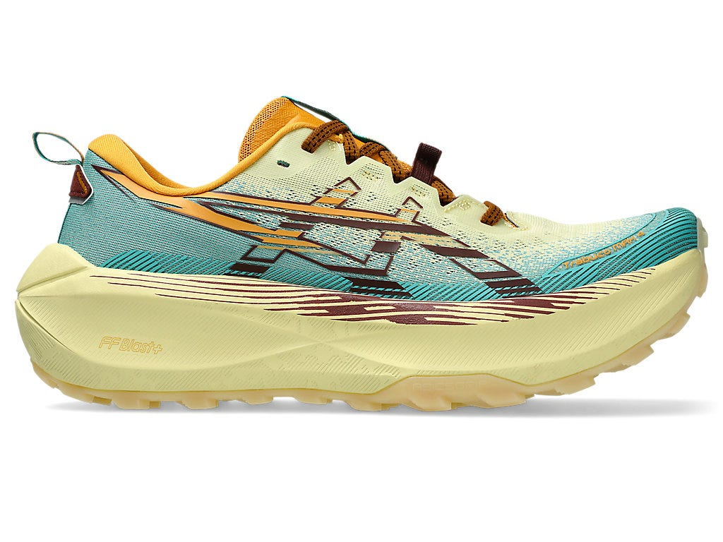 Asics Mens Trabuco Max 4 Sneakers Runners Sneakers in Wheat Yellow/Dark Red Planet