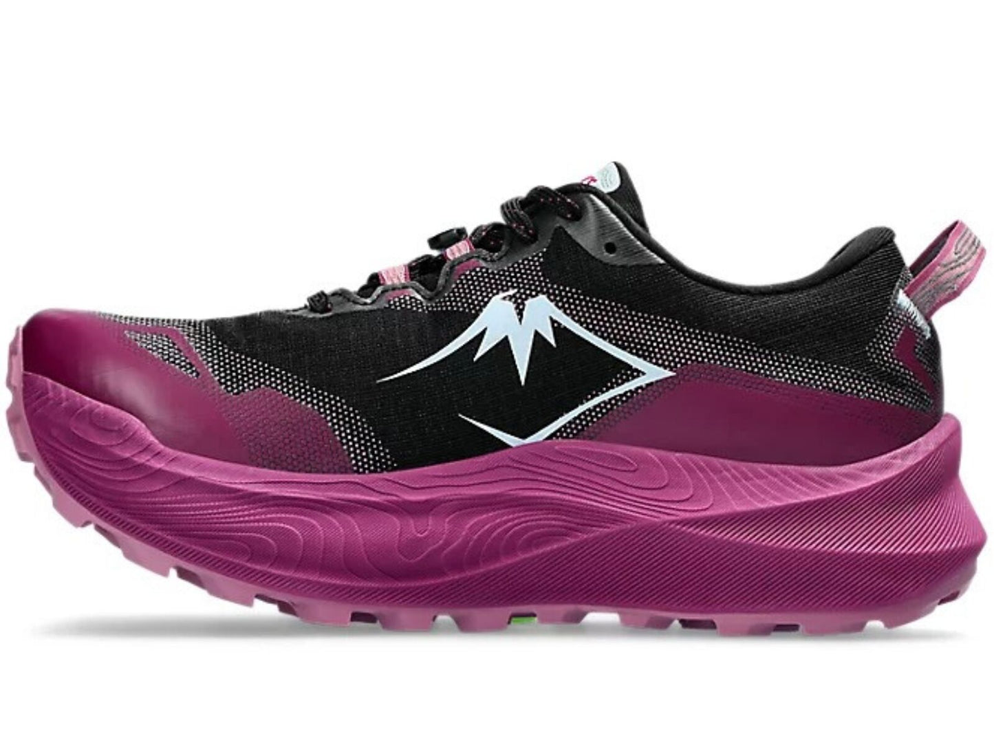 Womens ASICS Trabuco Max 3 Trail Running Shoes in Black/Light Blue – Size 8-2