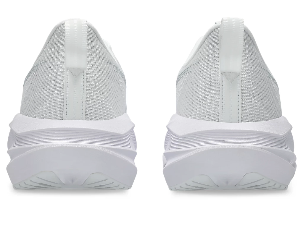 Asics Womens Novablast 5 Runners Sneakers Shoes in White/Piedmont Grey
