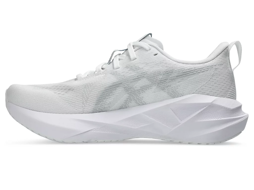 Asics Womens Novablast 5 Runners Sneakers Shoes in White/Piedmont Grey