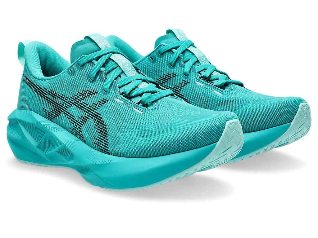 Asics Womens Novablast 5 Runners Sneakers Shoes in Wave Teal/Black