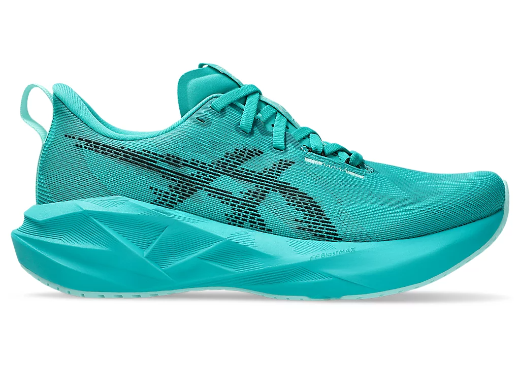 Asics Womens Novablast 5 Runners Sneakers Shoes in Wave Teal/Black
