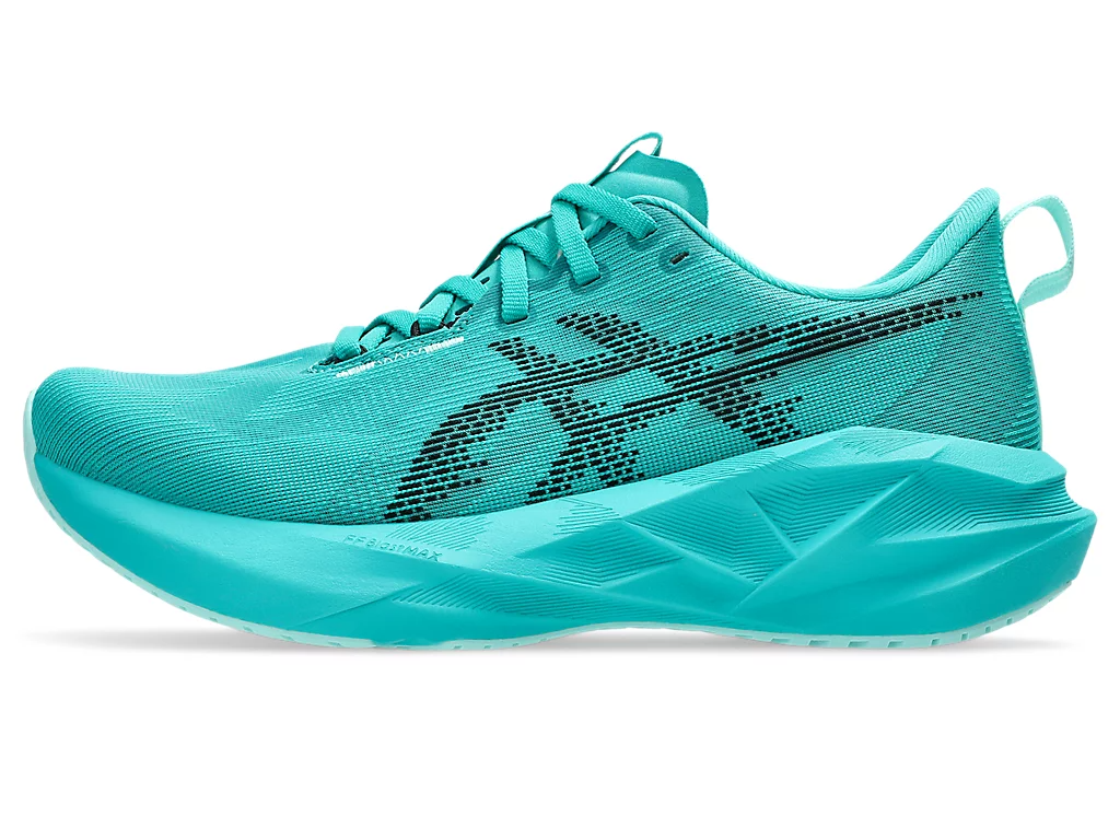 Asics Womens Novablast 5 Runners Sneakers Shoes in Wave Teal/Black
