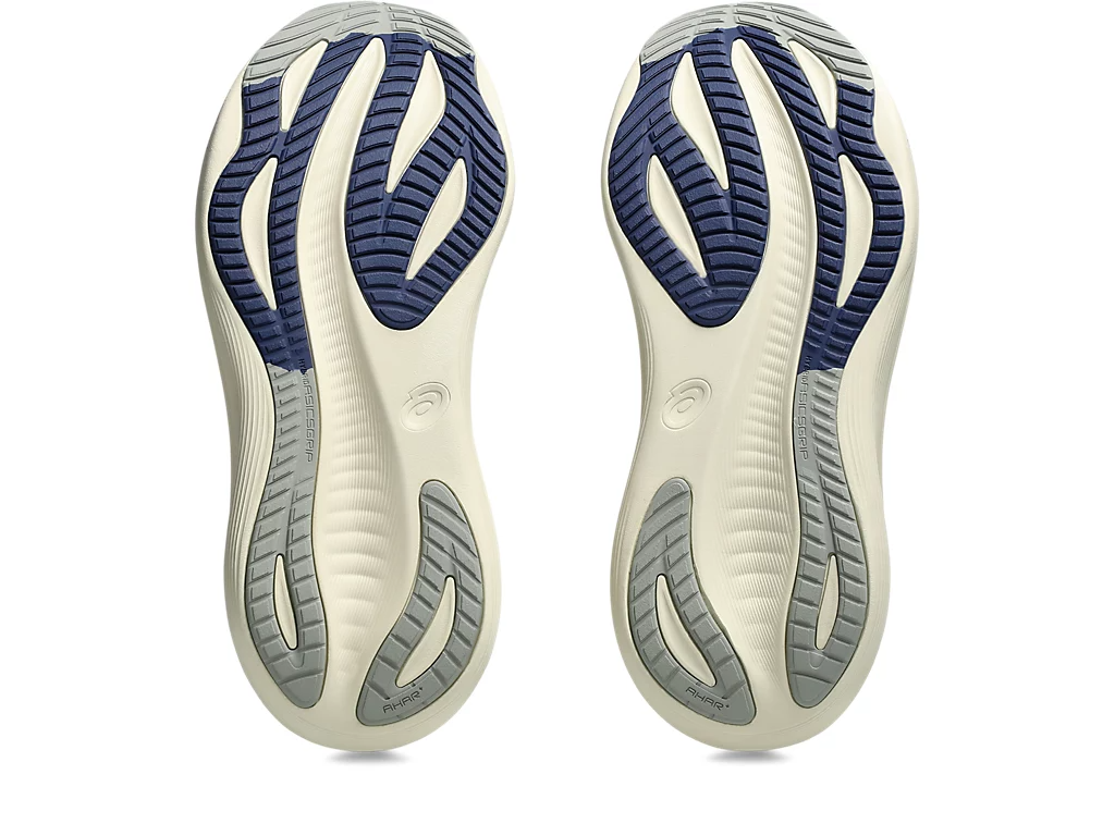 Asics Womens Gel-Nimbus 27 ATC Sneakers Runners Shoes in Birch/Indigo Blue