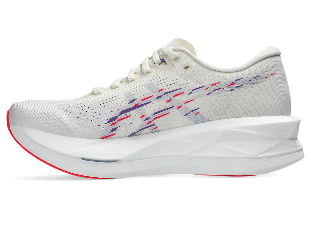 Asics Womens Sonicblast Running Sneakers Shoes Runners in Cream/Blue Fade