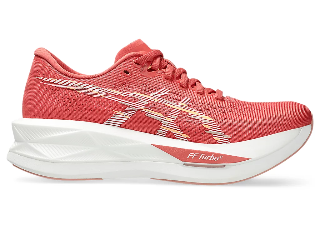 Asics Womens Sonicblast Sneakers Runners Shoes in Dark Pink Clay/White