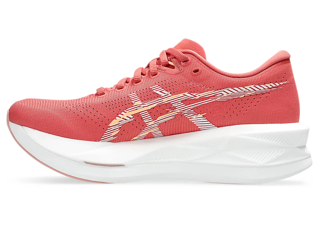 Asics Womens Sonicblast Sneakers Runners Shoes in Dark Pink Clay/White