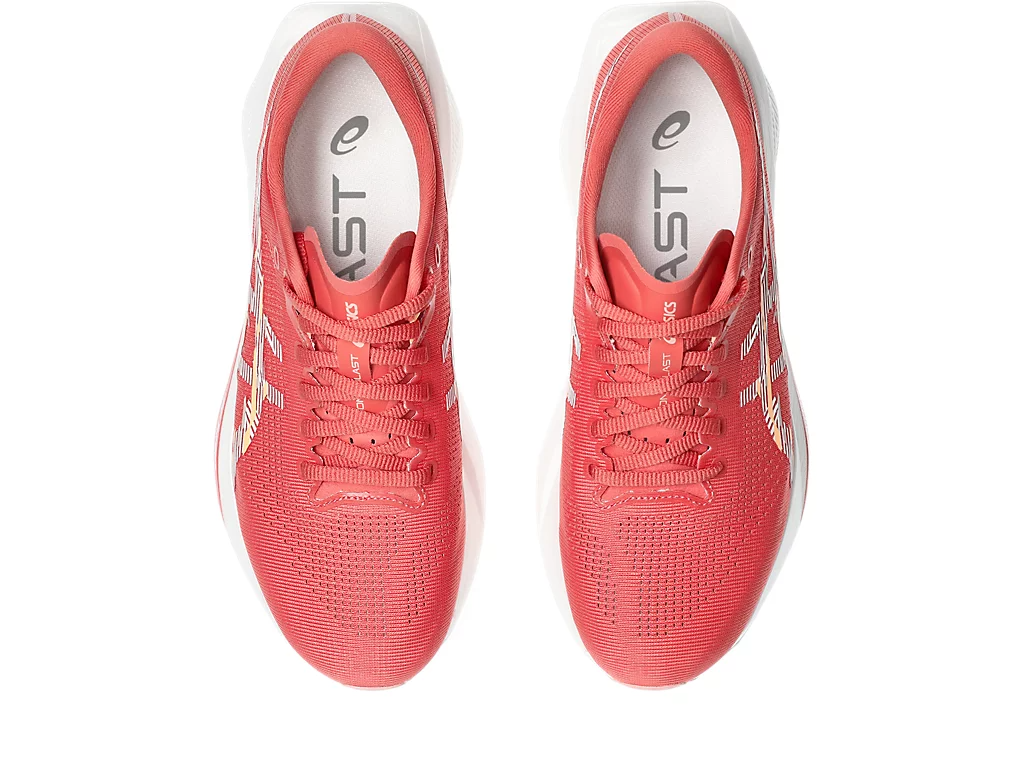 Asics Womens Sonicblast Sneakers Runners Shoes in Dark Pink Clay/White