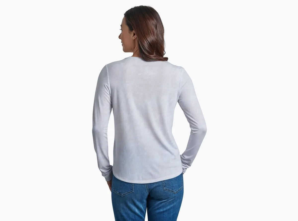 Kuhl Konstance Womens Long Sleeve Top Print UPF50+ Soft Stretch Fabric in White