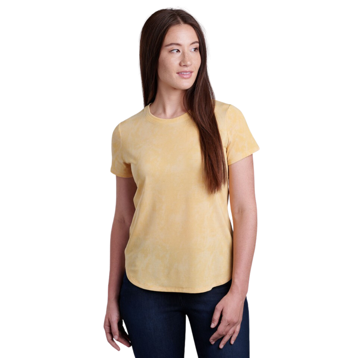 Kuhl Womens Konstance Outdoor Short Sleeve T Shirt Tee in Honey Print