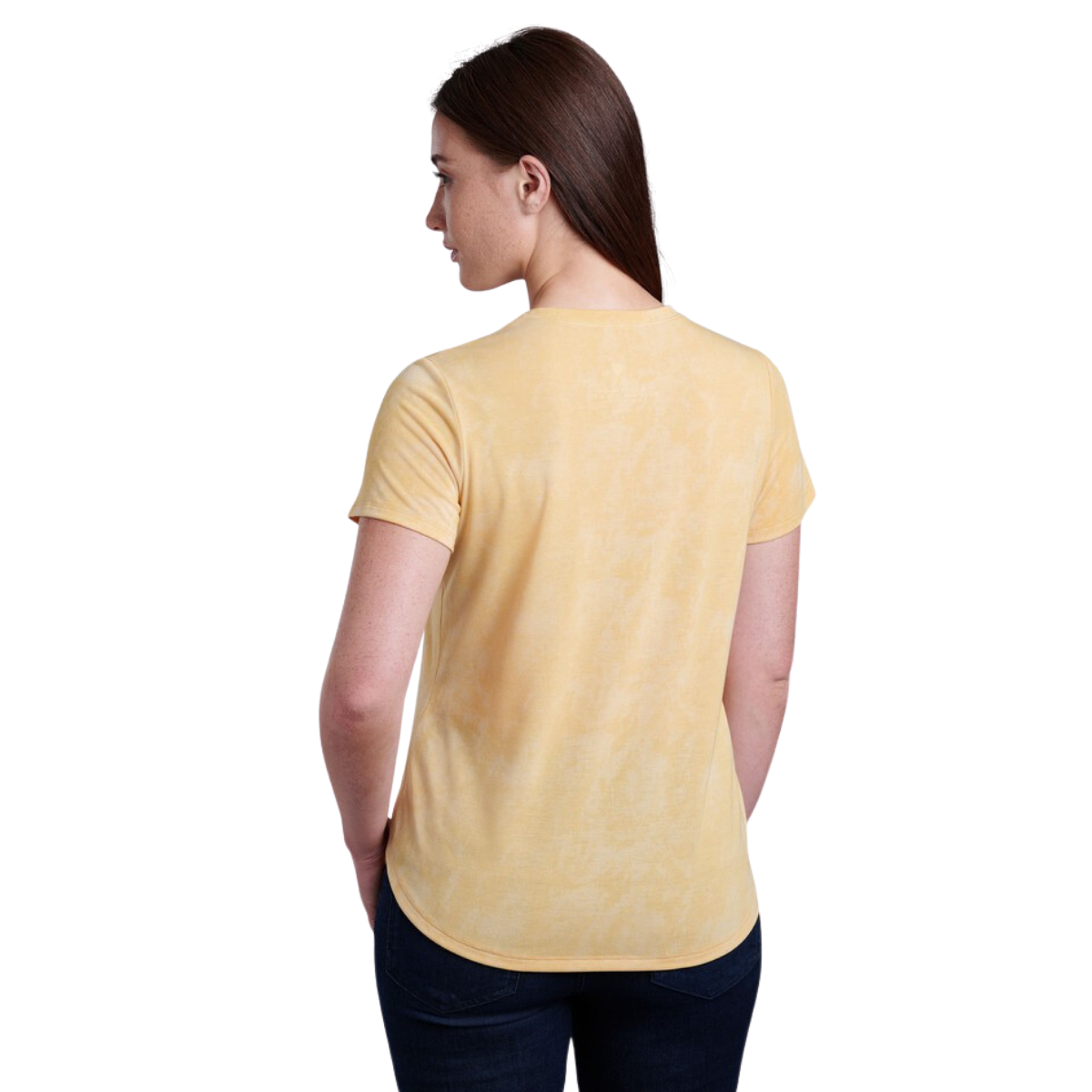 Kuhl Womens Konstance Outdoor Short Sleeve T Shirt Tee in Honey Print