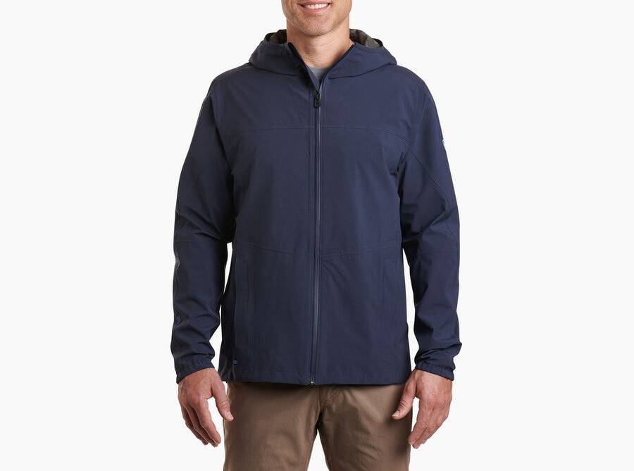 Kuhl Stretch Voyagr Jacket Rain Lightweight Breathable in Midnight Blue